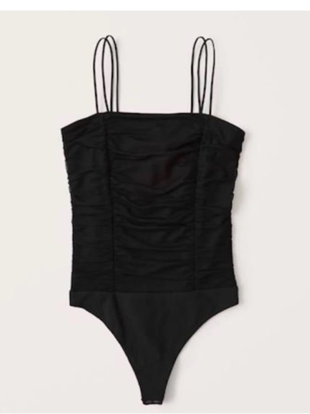 Ruched Mesh Bodysuit